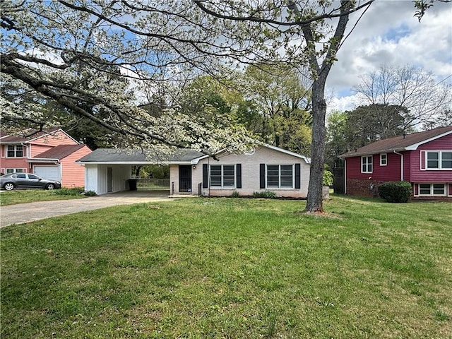2830 Norgate Ln, Decatur, GA 30034 - single story home with driveway, a carport, and a front yard