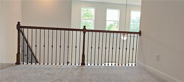 2962 Girard Ln, Duluth, GA 30097 - stairway featuring carpet flooring