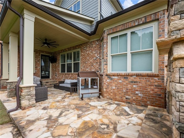 view of patio with covered porch