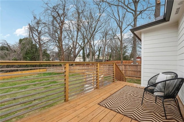 view of wooden terrace