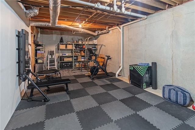view of exercise area