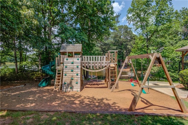 view of jungle gym