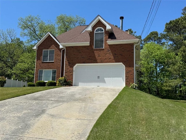 2246 Carrington Dr, Ellenwood, GA 30294 - view of front of property featuring driveway, brick siding, and a front yard
