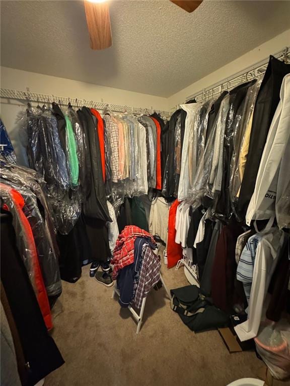 2246 Carrington Dr, Ellenwood, GA 30294 - spacious closet with carpet floors and a ceiling fan