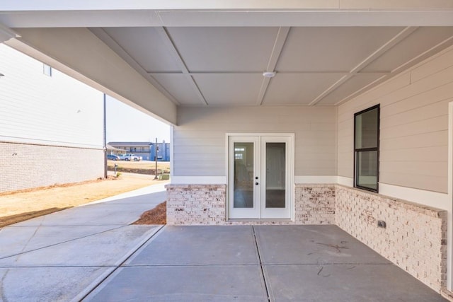 view of patio with french doors