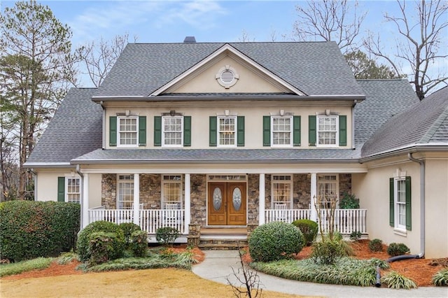 view of front of home with covered porch