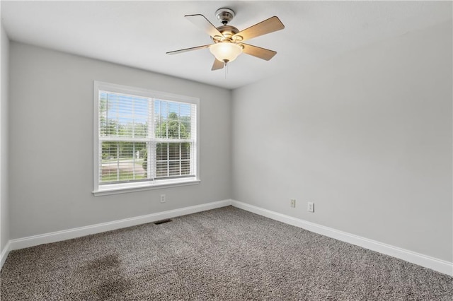 199 Rocky Shoals Trl, Mount Airy, GA 30563 - carpeted empty room featuring baseboards and ceiling fan