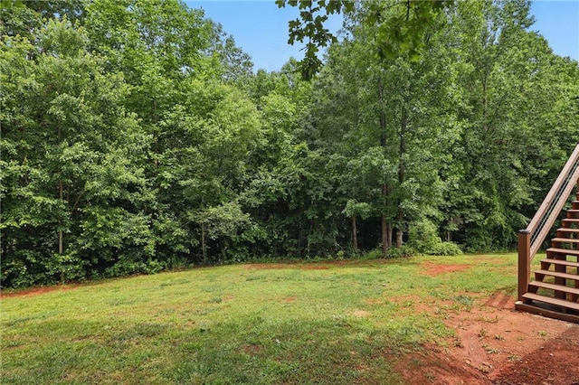 199 Rocky Shoals Trl, Mount Airy, GA 30563 - view of green lawn featuring stairs