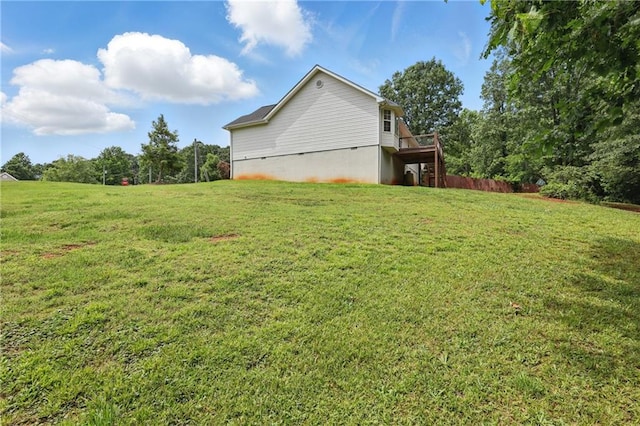 199 Rocky Shoals Trl, Mount Airy, GA 30563 - view of side of home with a lawn and stairs
