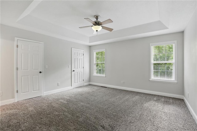 199 Rocky Shoals Trl, Mount Airy, GA 30563 - unfurnished bedroom featuring a raised ceiling, carpet, and baseboards