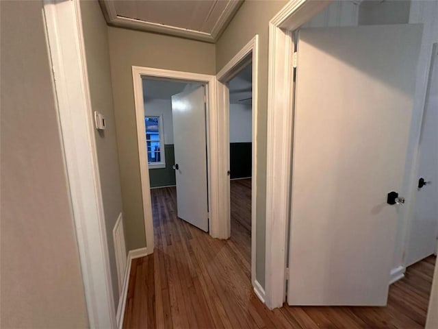 hall featuring light wood-type flooring