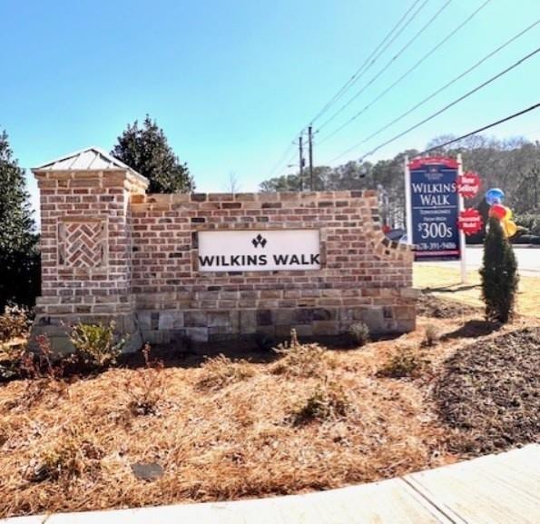 view of community sign