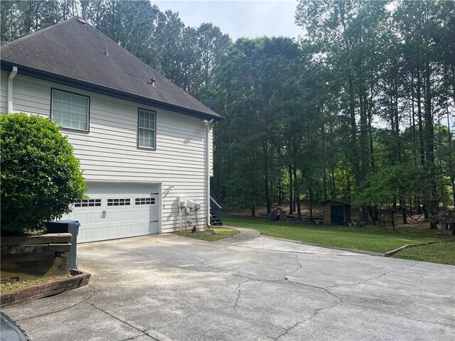 5022 Cliff Top Dr, Loganville, GA 30052 - view of yard featuring a trampoline, stairway, and a deck