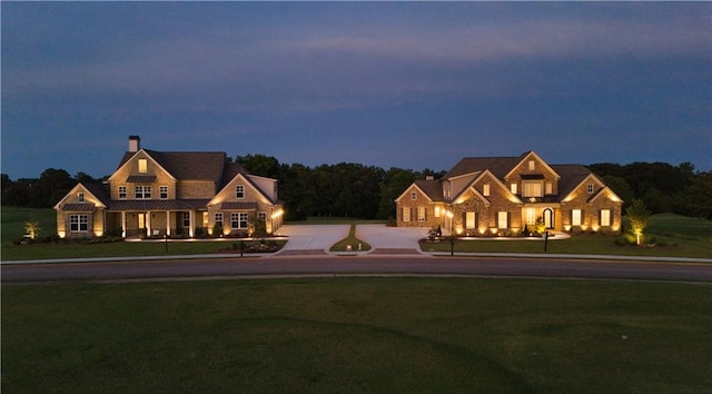 view of front of house with a front yard