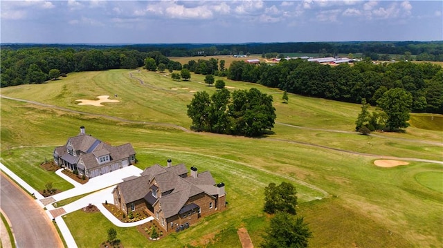 birds eye view of property featuring a rural view