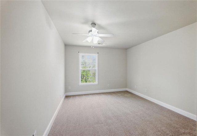 336 Toto Dr, Dawsonville, GA 30534 - empty room with baseboards, visible vents, a ceiling fan, and carpet flooring