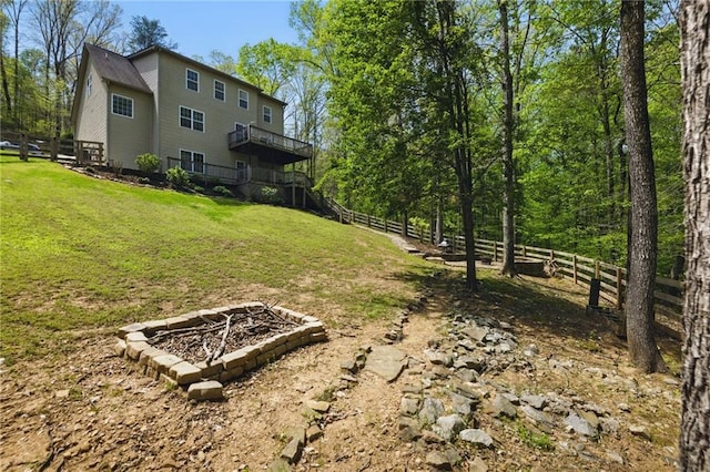 336 Toto Dr, Dawsonville, GA 30534 - view of yard with fence and a deck