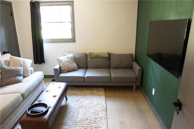 living room featuring hardwood / wood-style floors