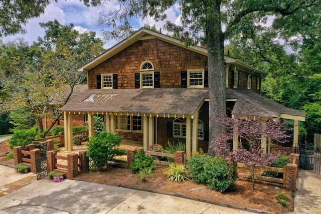 view of front of property with a porch