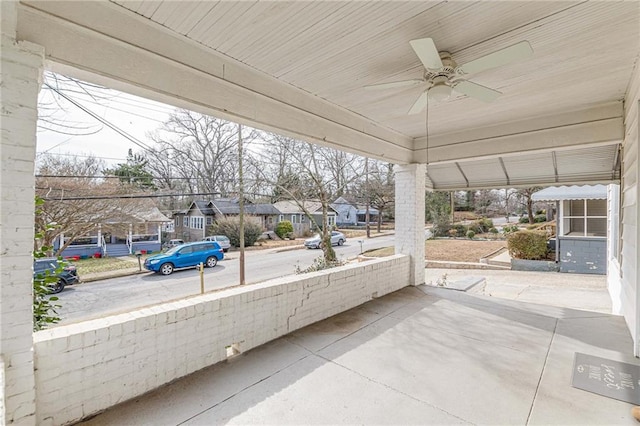 view of patio / terrace with ceiling fan