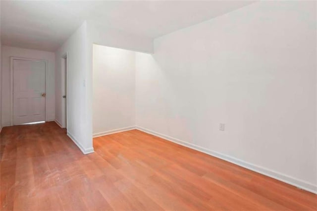 empty room featuring light wood-type flooring