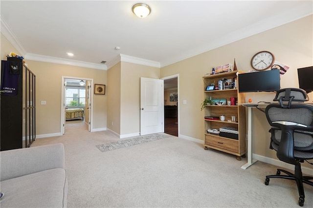 915 Elmsbrook Ln, Alpharetta, GA 30004 - office space featuring crown molding and light carpet