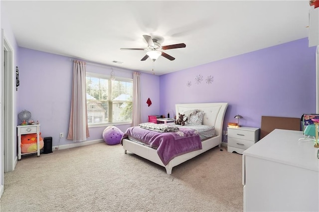 915 Elmsbrook Ln, Alpharetta, GA 30004 - bedroom with light colored carpet and a ceiling fan