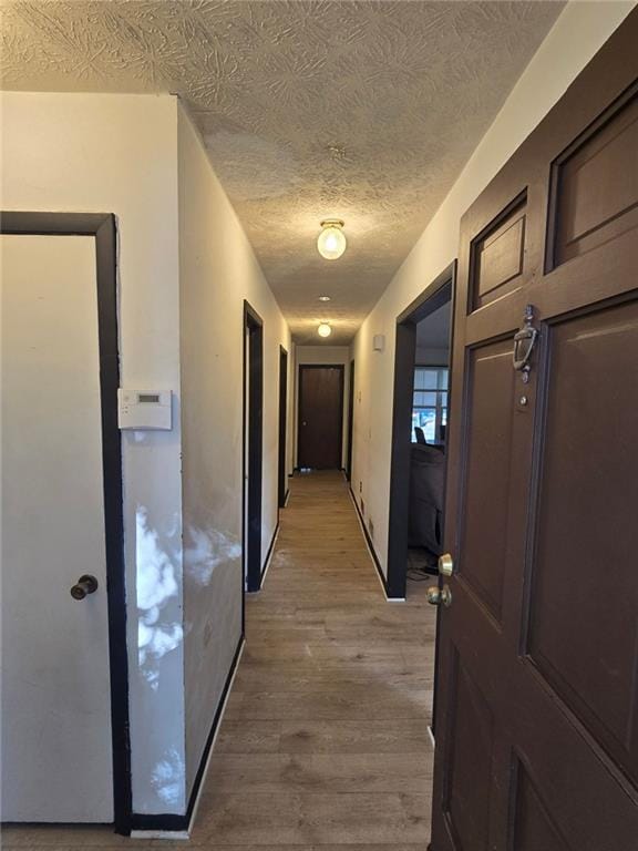 1297 Tree Creek Ct, Clarkston, GA 30021 - hallway featuring light wood-type flooring and a textured ceiling