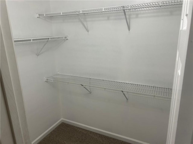 6536 Rebecca Lou Ln, Lithonia, GA 30058 - walk in closet featuring dark carpet