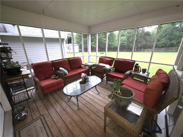 77 Ben W Dr, Cedartown, GA 30125 - sunroom featuring an outdoor living space