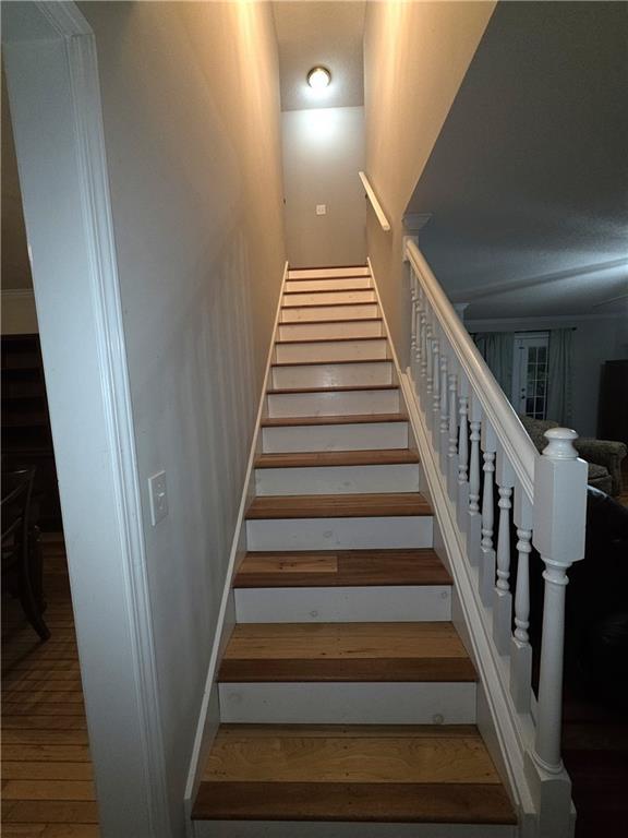 77 Ben W Dr, Cedartown, GA 30125 - stairs featuring wood finished floors