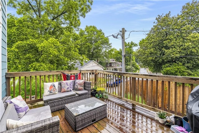 1912 Hosea L Williams Dr NE Unit 1, Atlanta, GA 30317 - wooden deck with an outdoor hangout area
