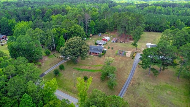 bird's eye view with a rural view