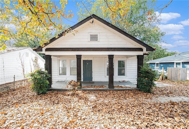 bungalow-style home with a porch