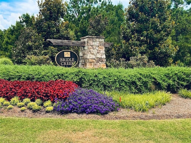 view of community sign