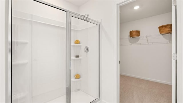 bathroom with walk in shower