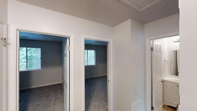 1169 Oaks Pl, Stone Mountain, GA 30083 - corridor with healthy amount of natural light and carpet