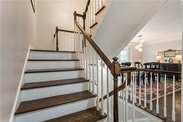 1634 Ponce De Leon Ave Unit 107, Atlanta, GA 30307 - stairs featuring wood finished floors and ornamental molding