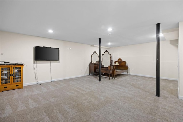 69 Due W Pass, Dallas, GA 30157 - finished below grade area with baseboards, carpet flooring, and recessed lighting