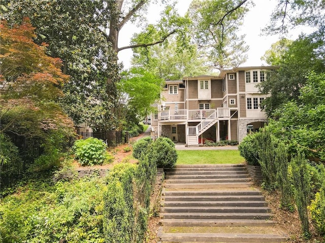 exterior space with stairway