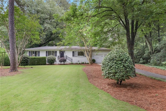 3357 Pretty Branch Dr SE, Smyrna, GA 30080 - ranch-style house with an attached garage and a front lawn