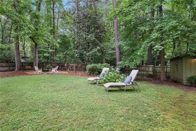 3357 Pretty Branch Dr SE, Smyrna, GA 30080 - view of yard featuring an outdoor fire pit