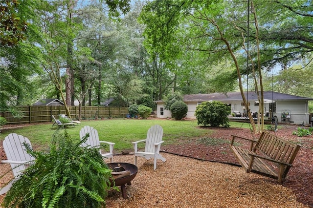 3357 Pretty Branch Dr SE, Smyrna, GA 30080 - view of yard with a fire pit