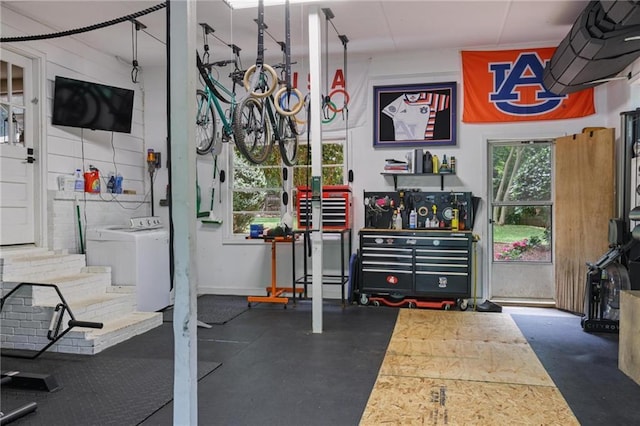 3357 Pretty Branch Dr SE, Smyrna, GA 30080 - exercise room with separate washer and dryer