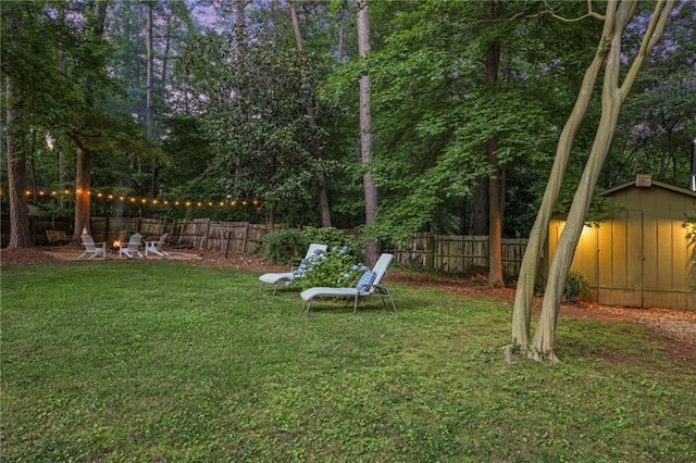 3357 Pretty Branch Dr SE, Smyrna, GA 30080 - view of yard featuring a fire pit