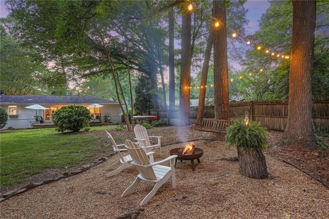 3357 Pretty Branch Dr SE, Smyrna, GA 30080 - view of yard featuring an outdoor fire pit