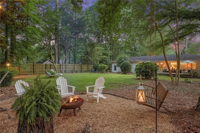3357 Pretty Branch Dr SE, Smyrna, GA 30080 - view of yard featuring an outdoor fire pit