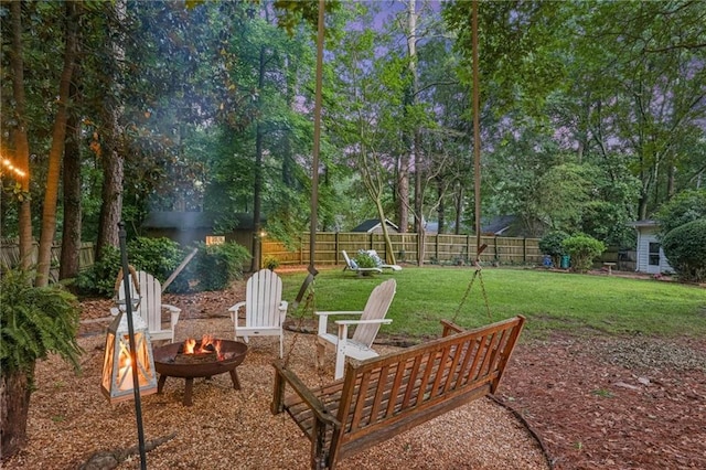 3357 Pretty Branch Dr SE, Smyrna, GA 30080 - view of yard with an outdoor fire pit
