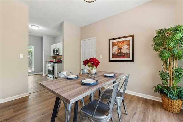 dining room with hardwood / wood-style floors