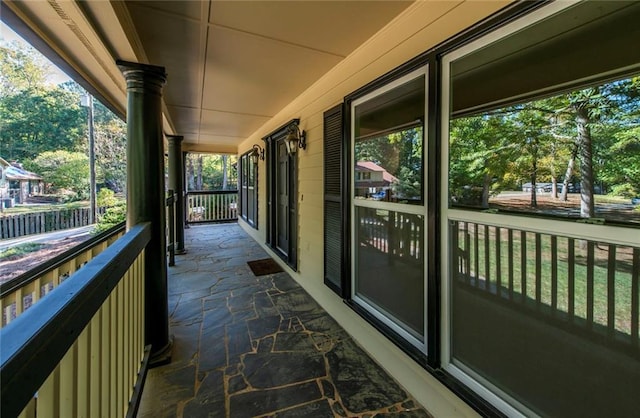 balcony with covered porch